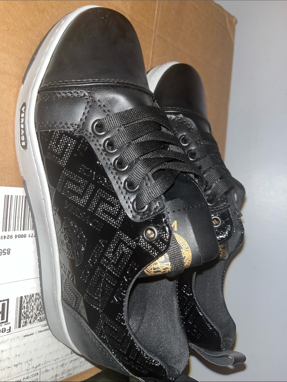 Black Low-Top Lace-Up Sneaker